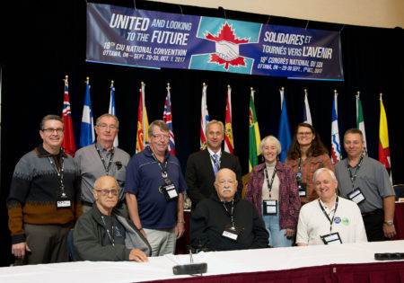 Picture of CIU Life Members with National President at the 2017 National Convention