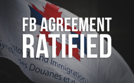 CIU flag with the words "FB Agreement Ratified"