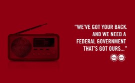 FB Fair treatment ad: "we've got your back and we need a federal government that's got ours..."