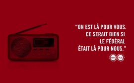 Publicité pour un meilleur traitement des agents frontaliers. "On est là pour vous. Ce serait bien si le fédéral était là pour nous."