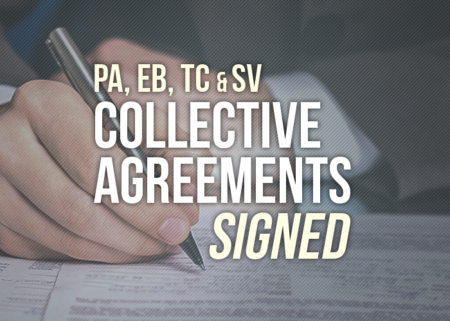 PA EB TC SV collective agreements signed