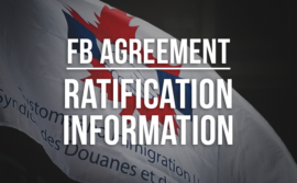 Image of CIU flag with the words "FB Agreement Ratification Information"