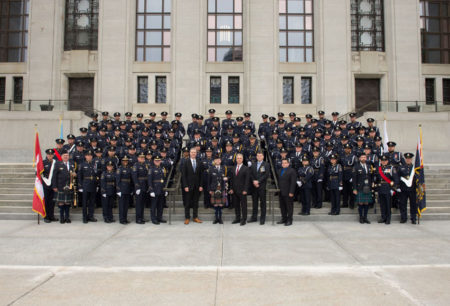Border Services Officers attending the 2018 Police and Peace Officers' Memorial Service