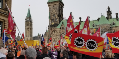 PSAC rally in front of Parliament