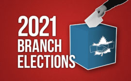 Image of a ballot box with the words 2020 Branch Elections