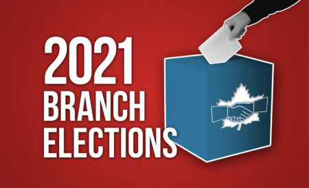 Image of a ballot box with the words 2020 Branch Elections