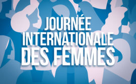 Image stylisée représentant des femmes avec les mot "journée internationale des femmes"